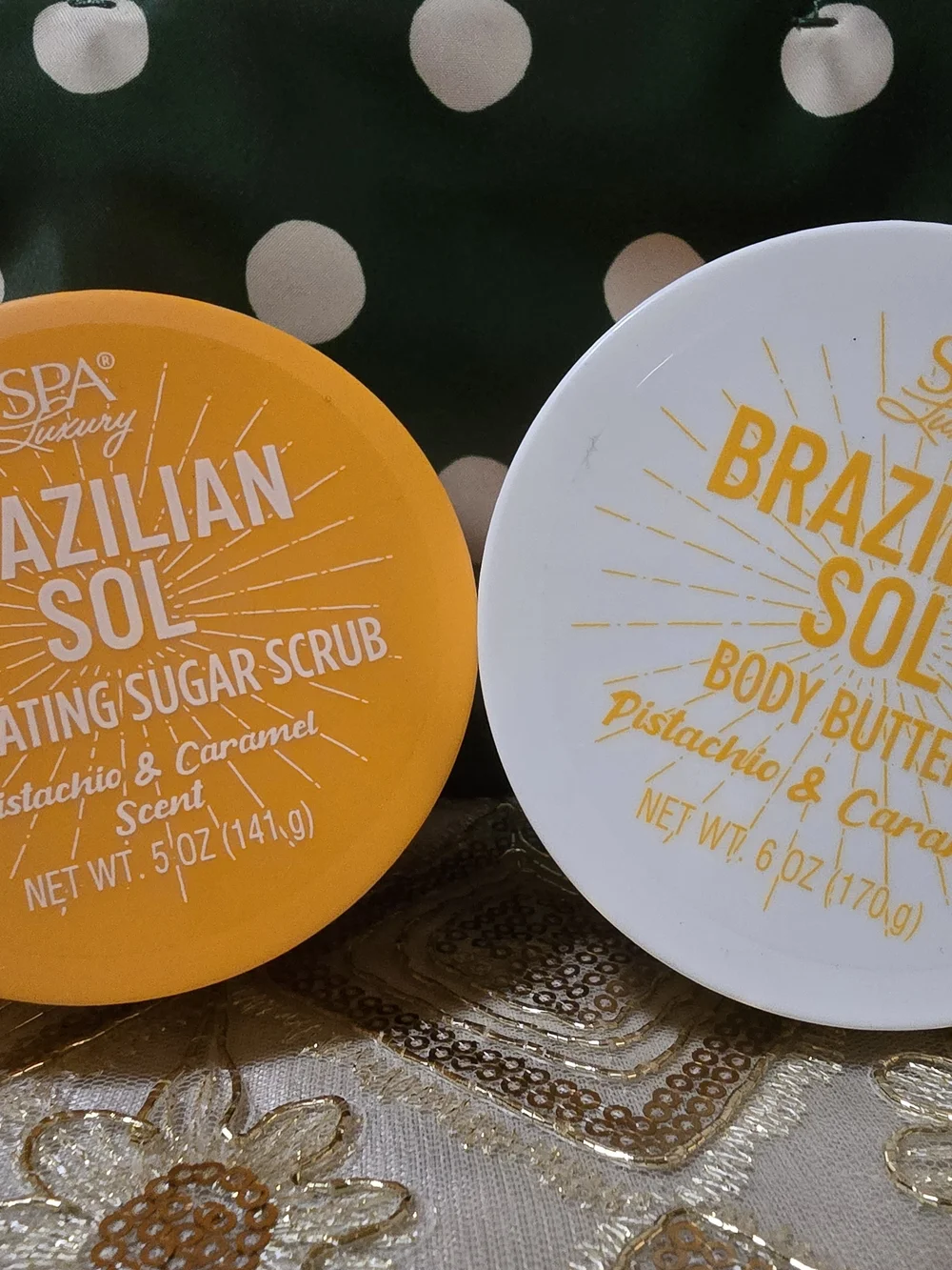 Pistachio & Caramel Body Butter - White and Orange